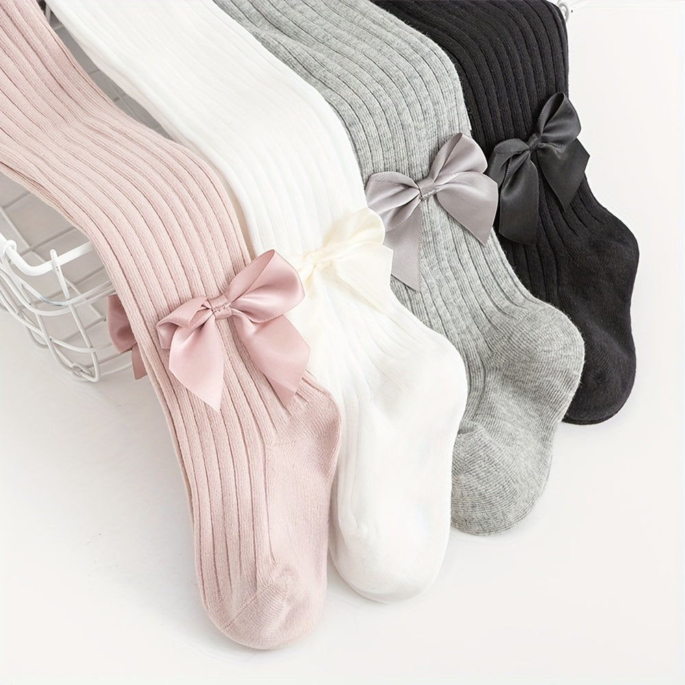Girls Kids Pantyhose Bow Princess Socks for Spring Autumn