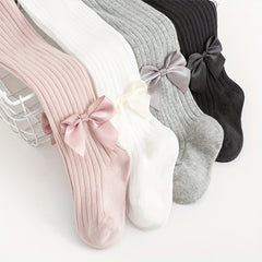 Girls Kids Pantyhose Bow Princess Socks for Spring Autumn