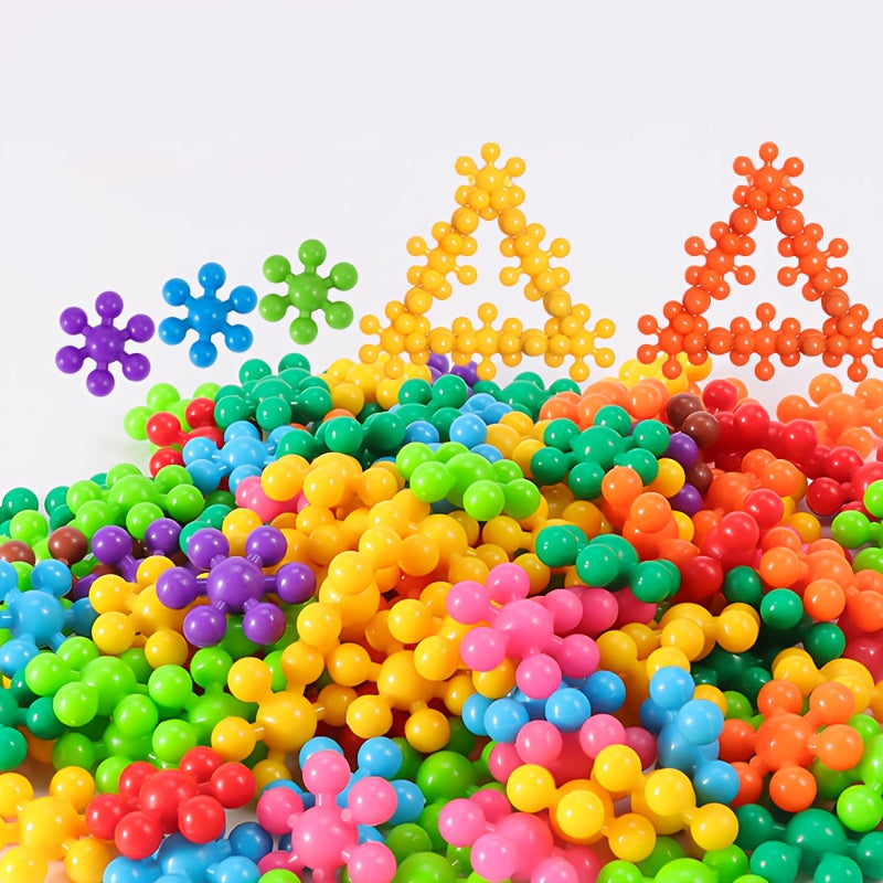 Plum Blossom 3D Snowflake Interlocking Puzzle Building Blocks Set