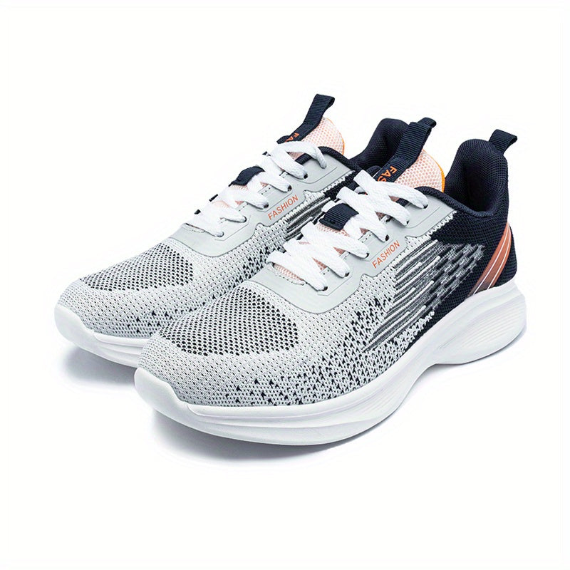 Men's Weave Knit Lace Up Casual Shoes Lightweight Comfy Sneaker