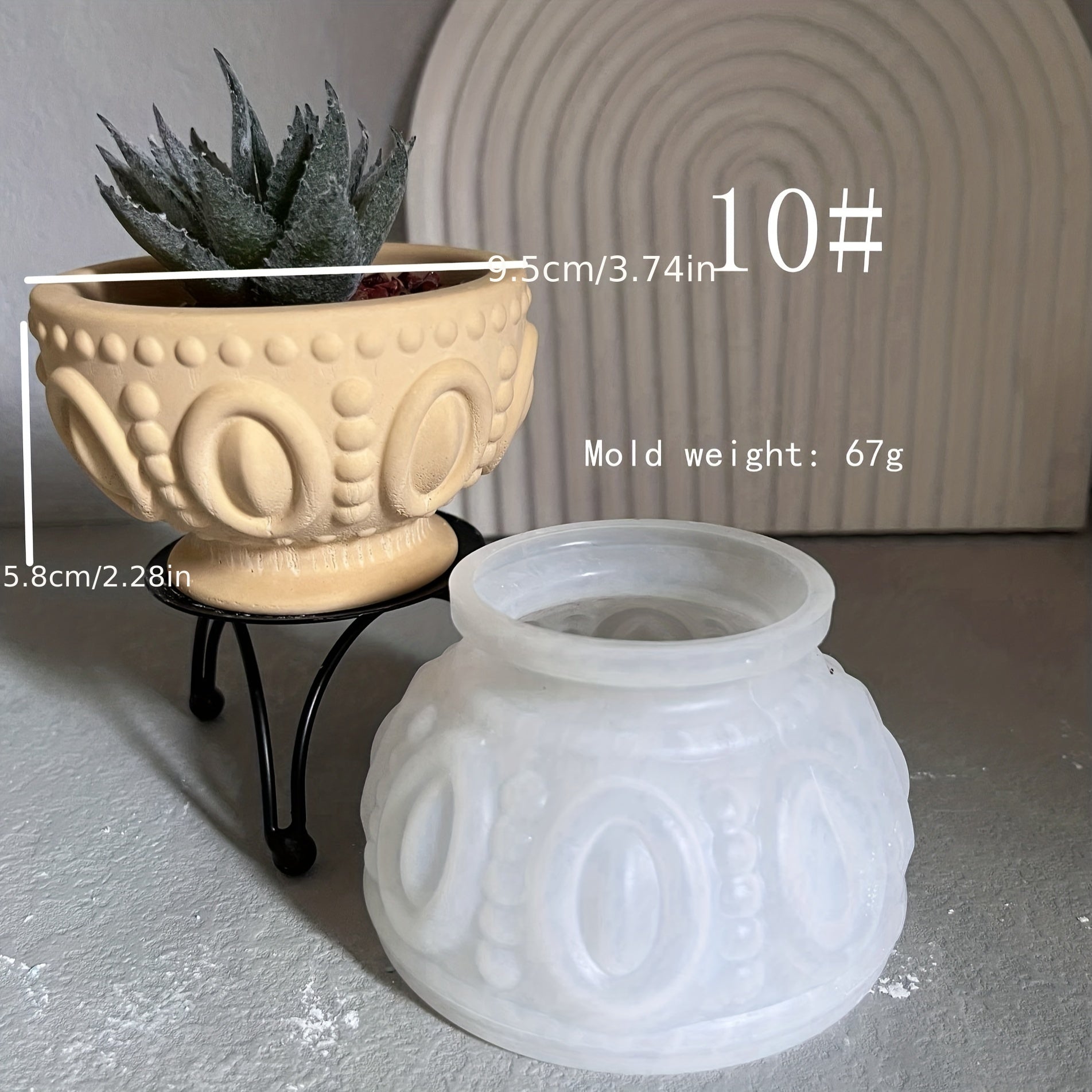 Silicone Mold for Plant Pot, Candle Holder, Aroma Wax, Succulent Flower Pot