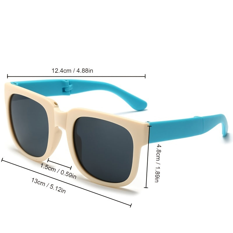 Boy's Folding Cartoon Sunglasses for Outdoor Activities