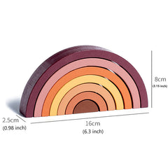 Montessori Arch Bridge Rainbow Building Blocks - Educational Wooden Toys