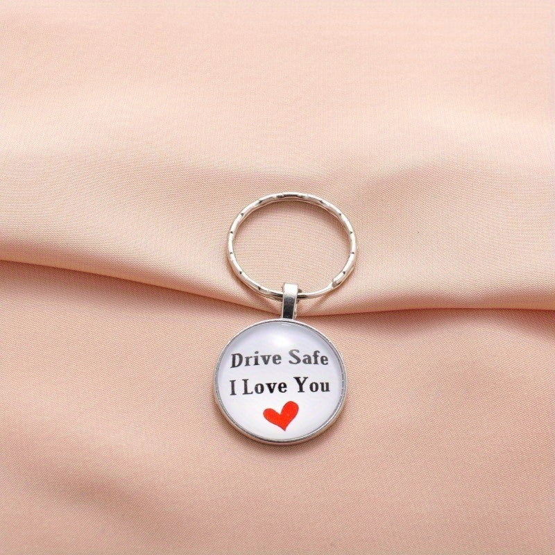 Vintage Drive Safe Keychain For Boys
