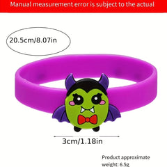 Halloween Silicone Bracelet Cartoon Waterproof Stretch Soft Rubber