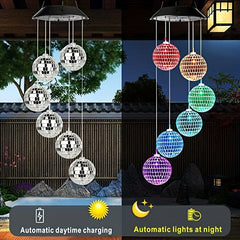 Solar Wind Chimes Light Mobile LED Changing Wind Chime Birthday Gift