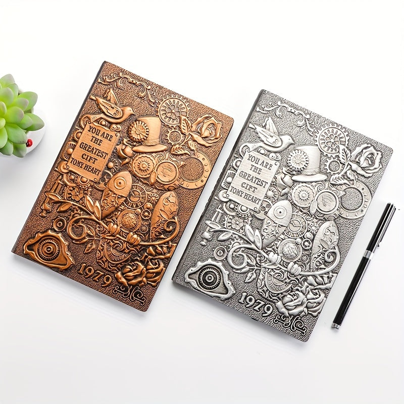 A5 Owl Embossed Notebook Retro Diary