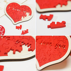 Wooden love puzzle wedding game props trickster groom man Christmas