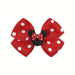 4pc Sequin Bow Hair Clips Set for Holiday Parties