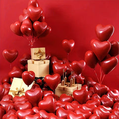 31pcs Red Heart Shaped Balloon Set for Wedding Party Decoration