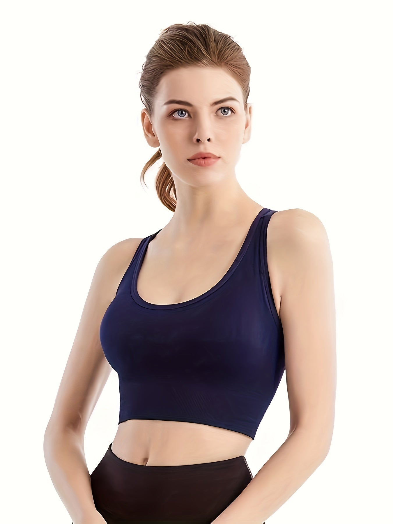 4pcs Wireless Sports Bras Shockproof Push Up Comfy & Breathable Women's Lingerie