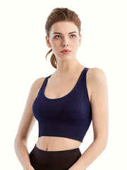 4pcs Wireless Sports Bras Shockproof Push Up Comfy & Breathable Women's Lingerie