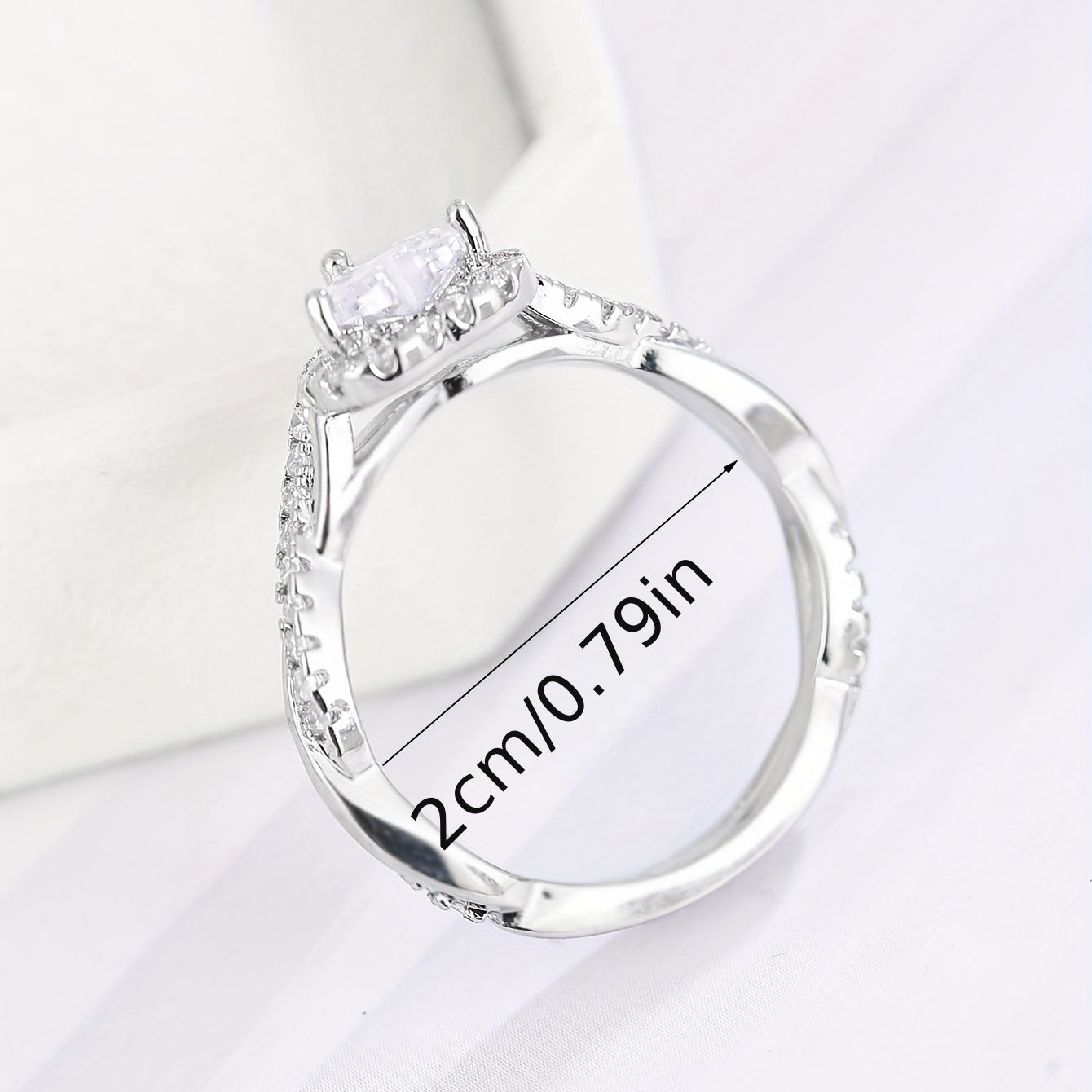 Men's Copper Micro Heart Lord Faux Diamond Stone Ring
