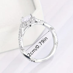 Men's Copper Micro Heart Lord Faux Diamond Stone Ring