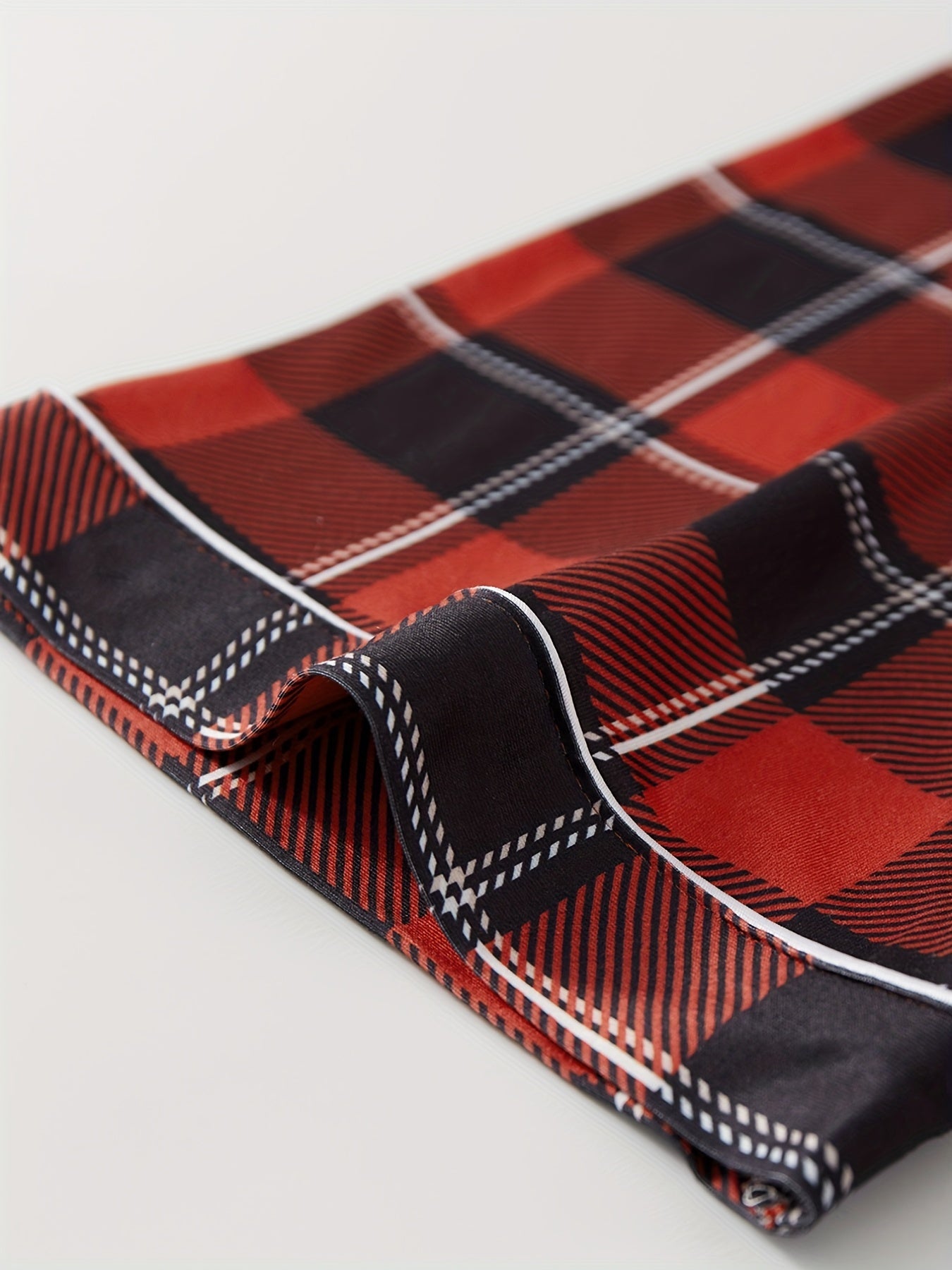Plaid Lounge Pants Elastic Waist Womens Loungewear