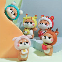 Needle Felting Kit Dog Corgi DIY Craft Kids Adults Material Package Pen
