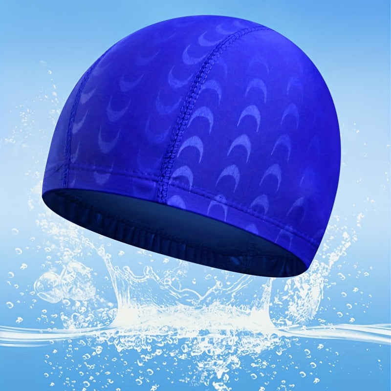 Unisex Swimming Cap Solid Elastic Ear Protection Nylon Soft Durable