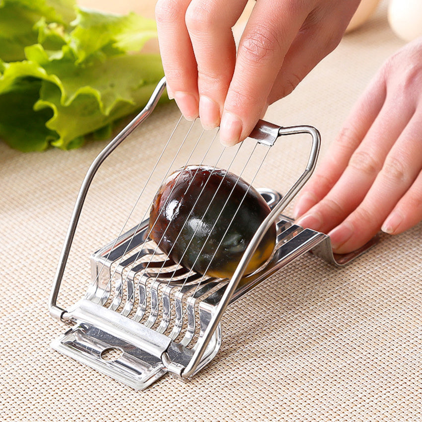 Stainless Steel Egg Slicer for Perfect Hard Boiled Eggs