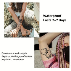Colorful Flower Temporary Tattoo Stickers for Arms Thighs