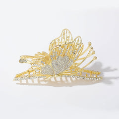 Rhinestone Butterfly Hair Claw Clips Large Non Slip Strong Metal Hair Clips
