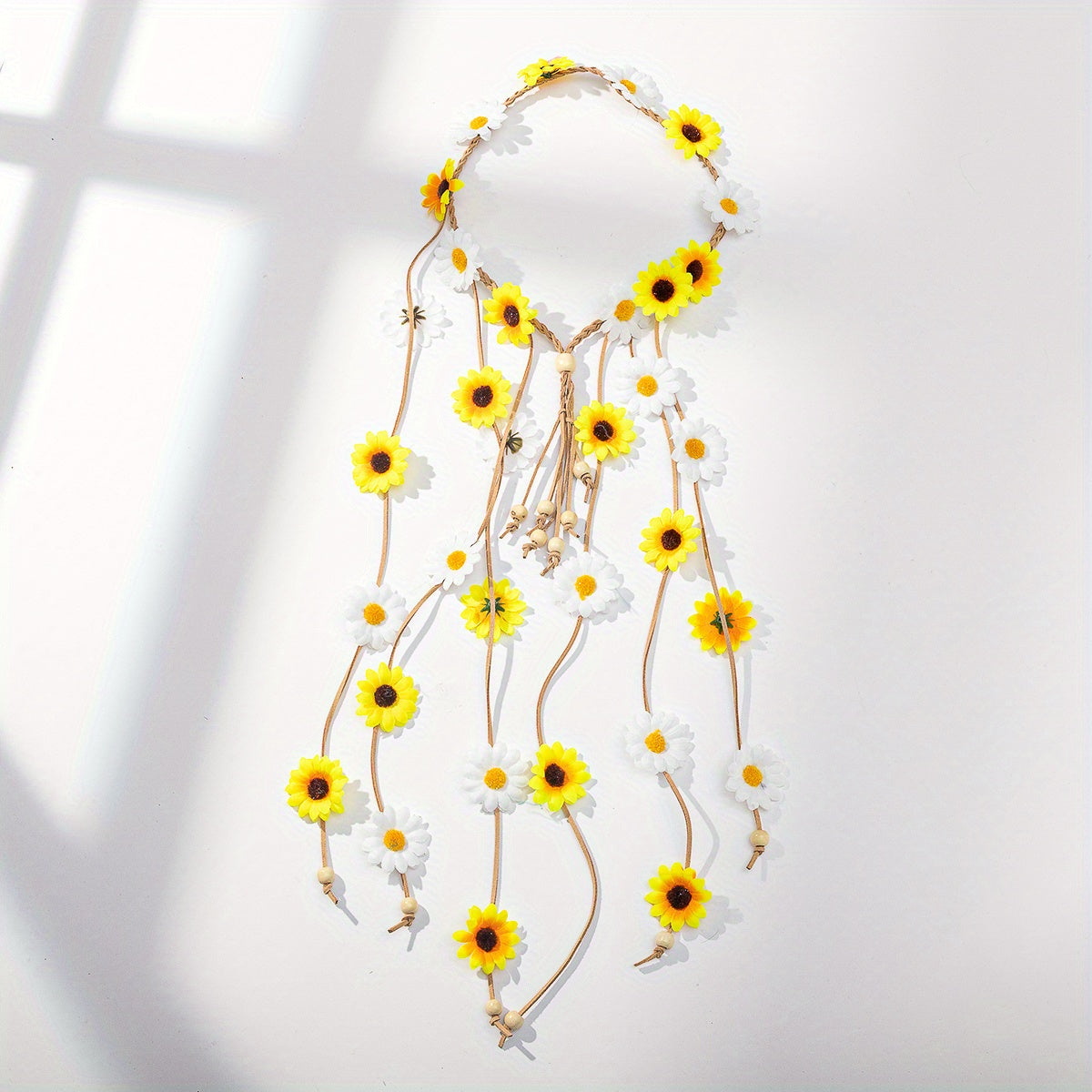 Boho Style Sunflower Tassel Hair Rope