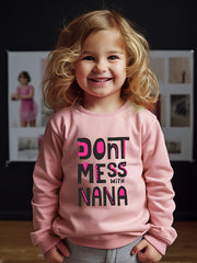 Girls Letters Pattern Crew Neck Long Sleeve Sweatshirt Spring Fall