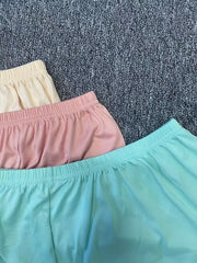 6 Pack Plus Size Lounge Set Solid Tank Top & Shorts Pajama
