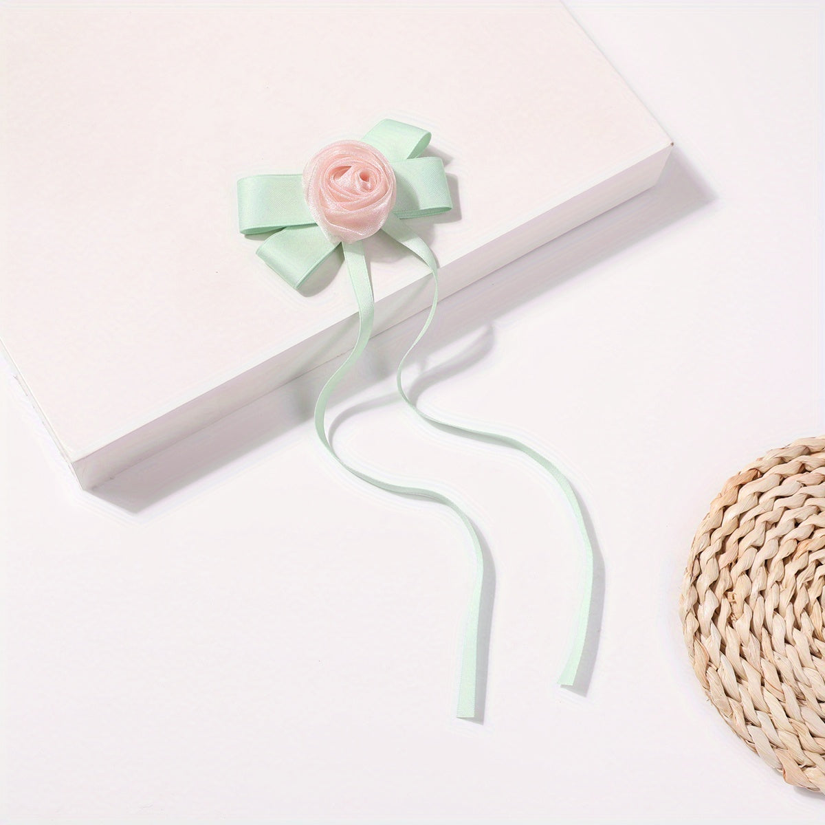 Rose Flower Hair Clip Ribbon Barrette Hair Slides Hair Decoration
