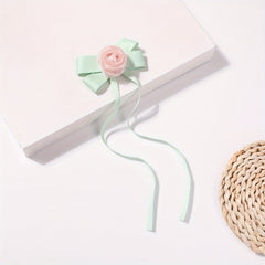 Rose Flower Hair Clip Ribbon Barrette Hair Slides Hair Decoration