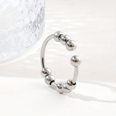 Stainless Steel Rotating Anxiety Relief Ring Adjustable Size