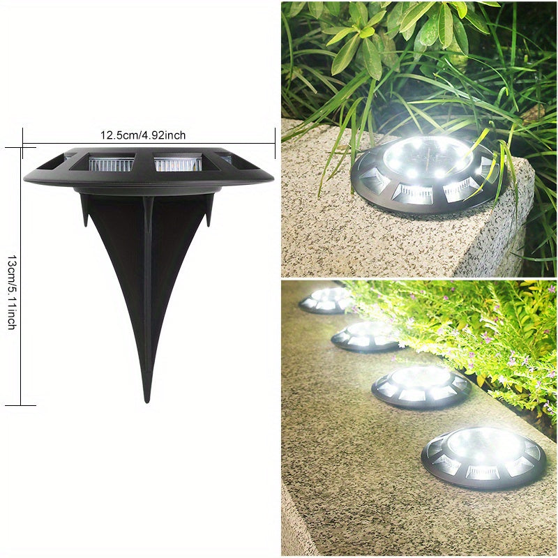 4pcs Solar Buried Lamp Outdoor Waterproof Lawn Decoration Night Light