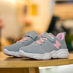 Girls Butterfly Mesh Platform Shoes