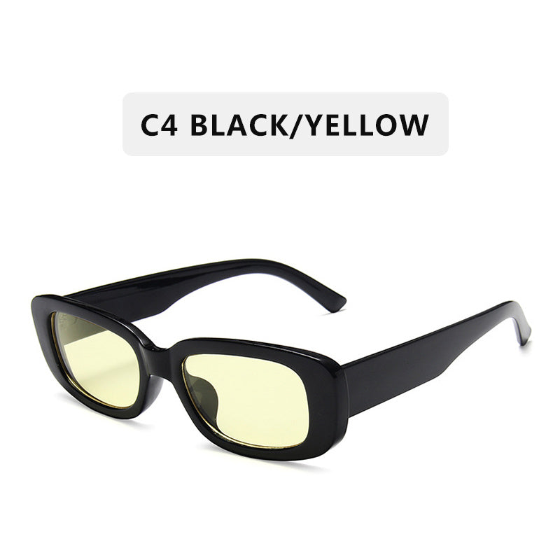 Vintage Rectangle Sunglasses Women UV 400 Driving Glasses