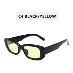 Vintage Rectangle Sunglasses Women UV 400 Driving Glasses