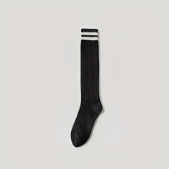Striped Calf Socks Knee High Women's Stockings