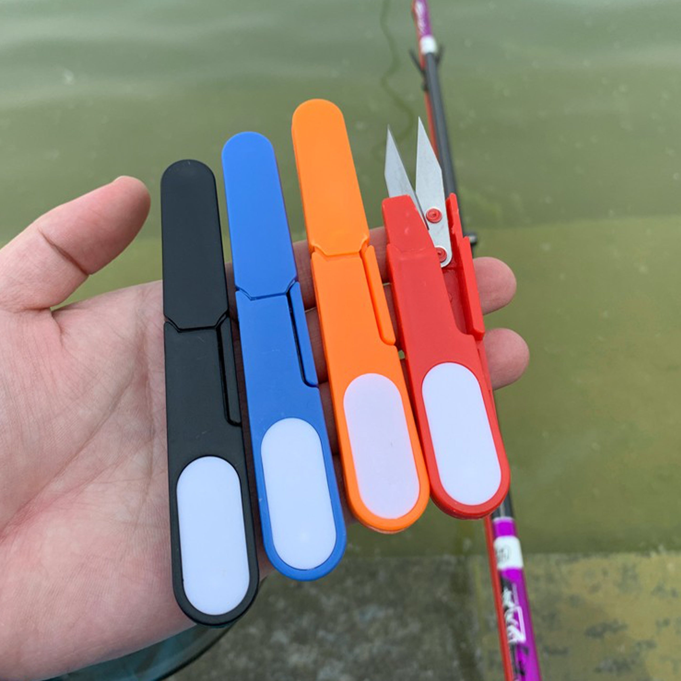 Portable Fishing Scissors Mini Sewing Scissors Plastic Handle