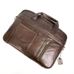 Vintage Leather Men's Bag Top Layer Cowhide Handbag Men's Briefcase