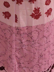  Colorblock Floral Print Long Sleeve Dress