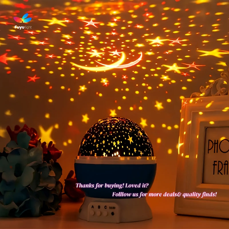 Romantic Starry Sky Light USB Powered 360 Rotating 2 Power Modes 2 Light Modes