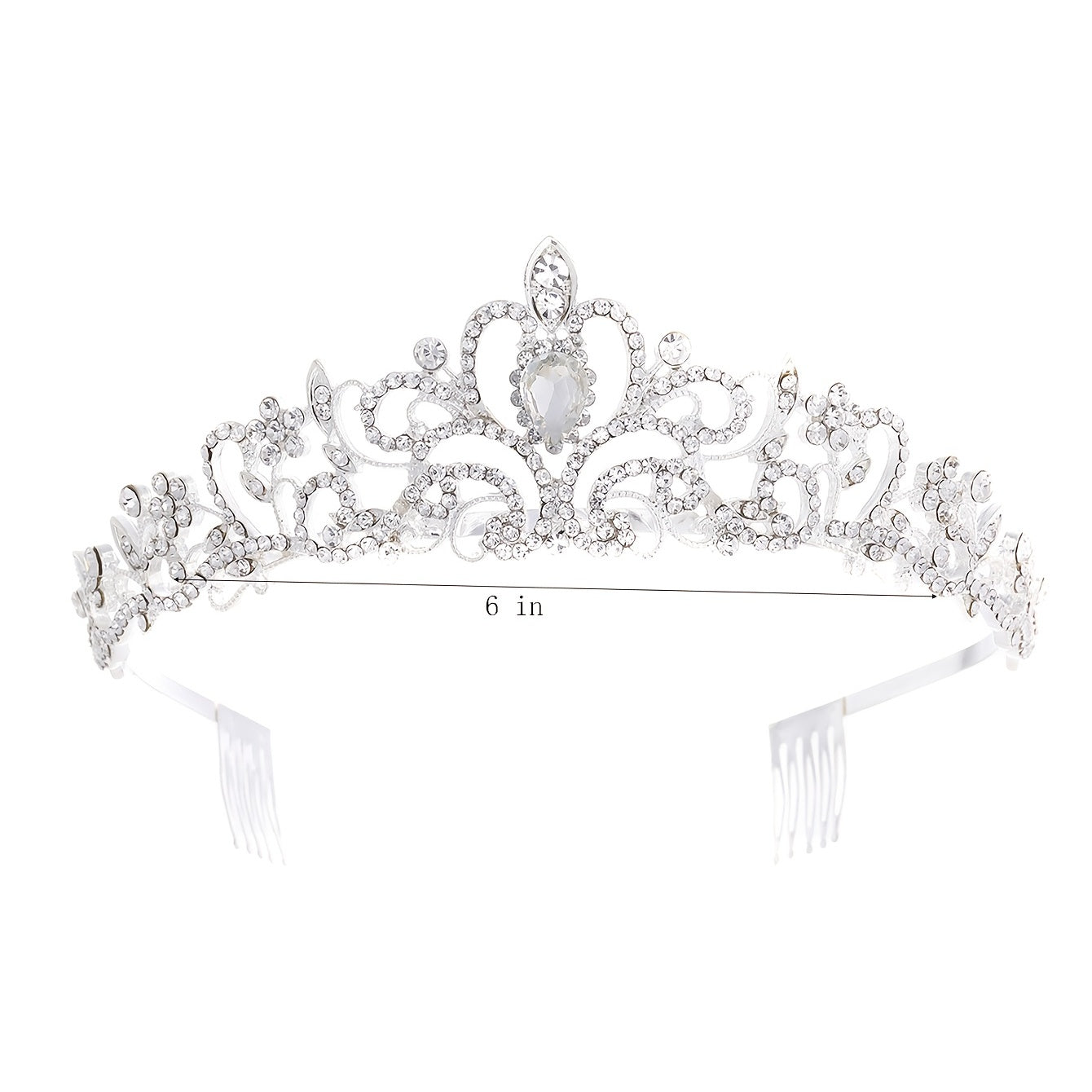 Crystal Tiara for Women Rhinestone Crown for Weddings Birthdays Quinceanera