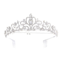 Crystal Tiara for Women Rhinestone Crown for Weddings Birthdays Quinceanera