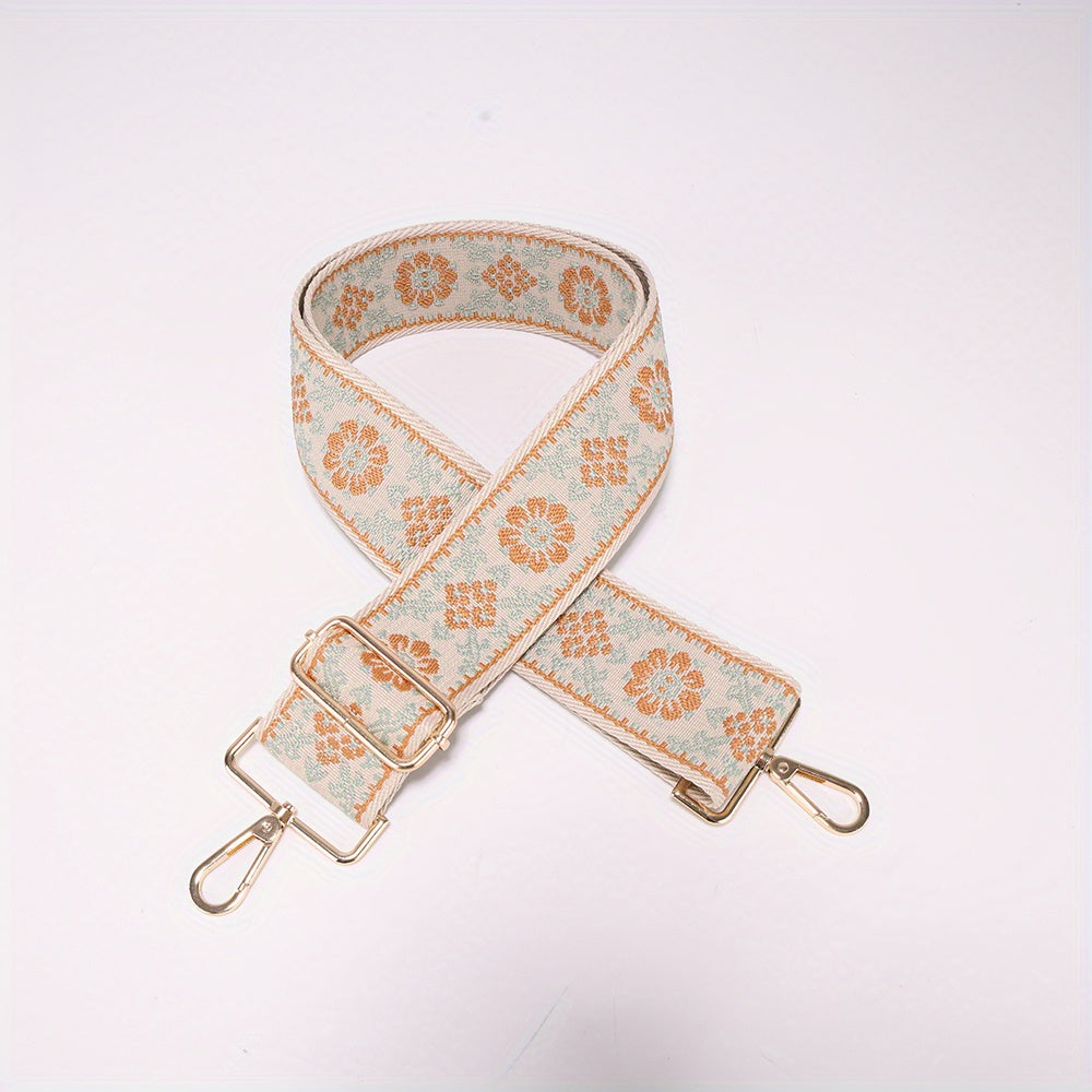 Vintage Pattern Wide Bag Strap Lightweight Adjustable All Match Strap