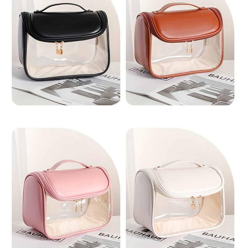 Transparent Cosmetic Bag Portable Toiletry Wash Handbag