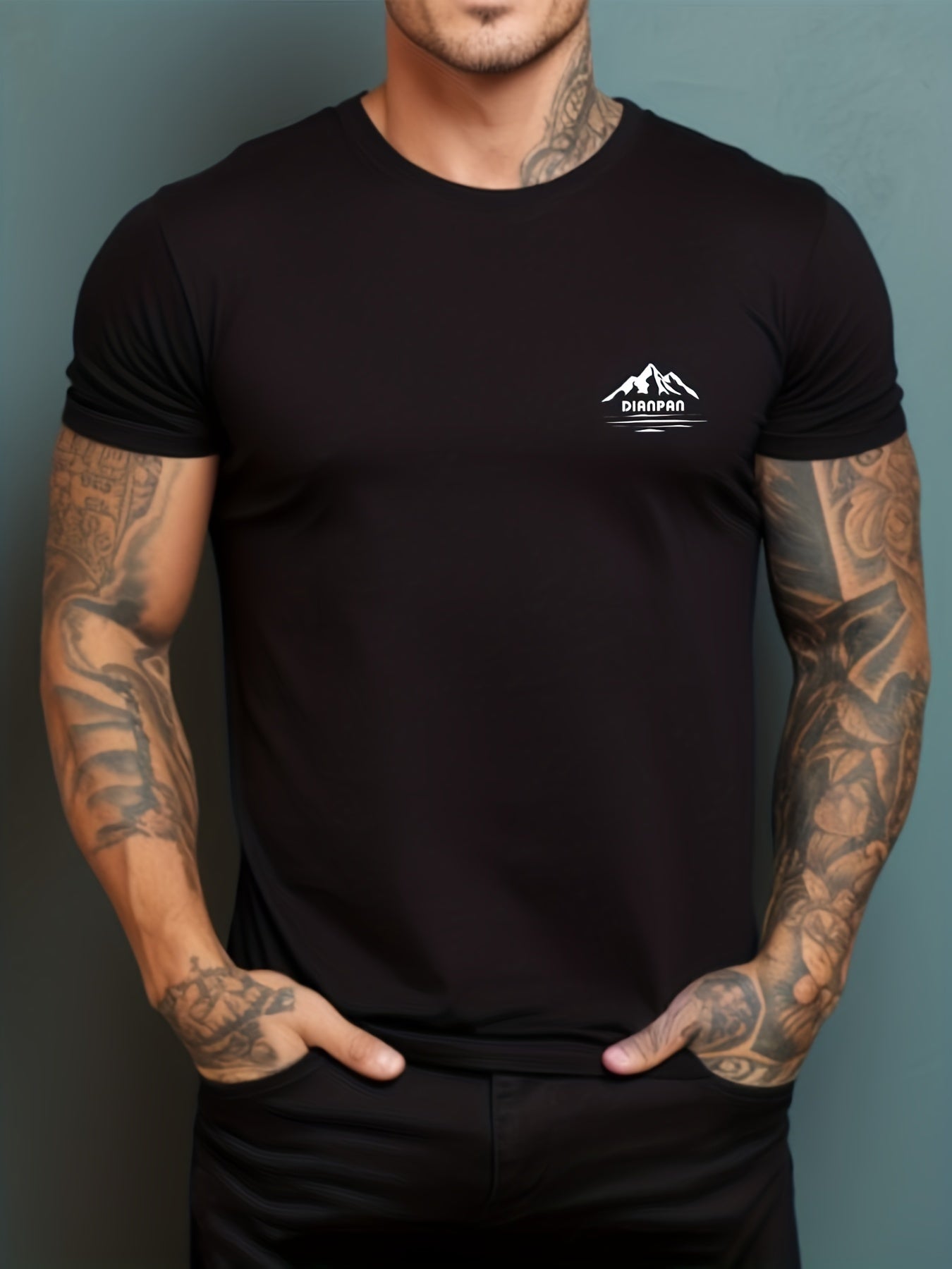 Men's Casual Printed Stretch T-shirt for Summer