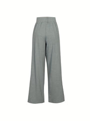  Casual Pants Women's Plus Solid Elastic Drawstring High Rise Trousers