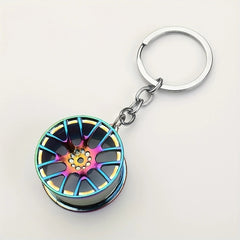 Men's Car Wheel Hub Keychain Pendant