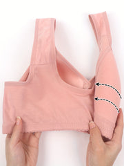 2pcs Front Closure Wireless Push Up Bras Women's Lingerie & Underwear