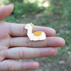 Cute Alpaca Animal Brooch Pin