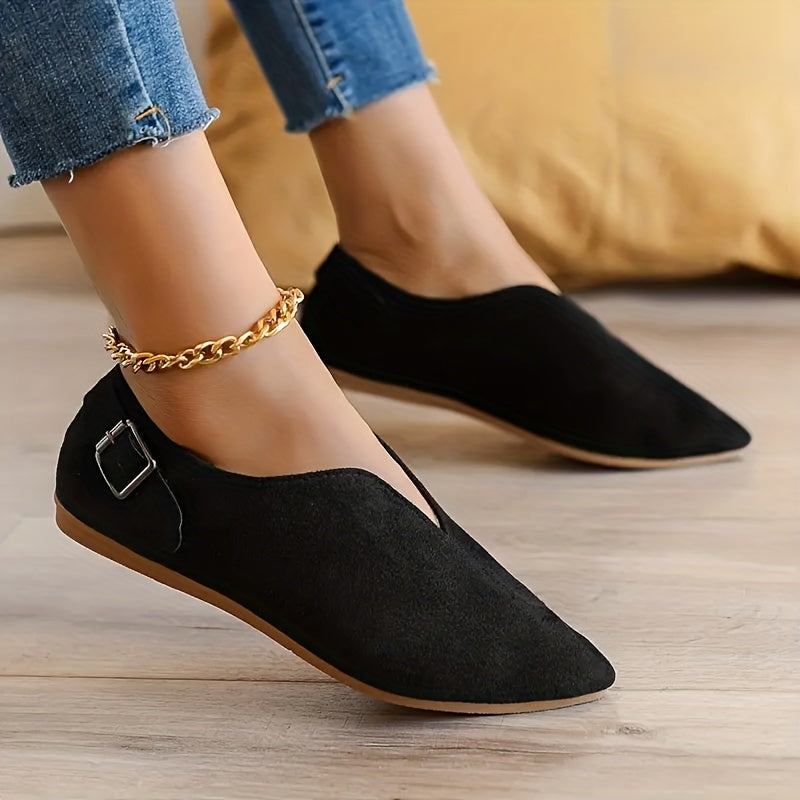 Casual Slip On Loafers with Buckle Detail Outdoor Walking Shoes