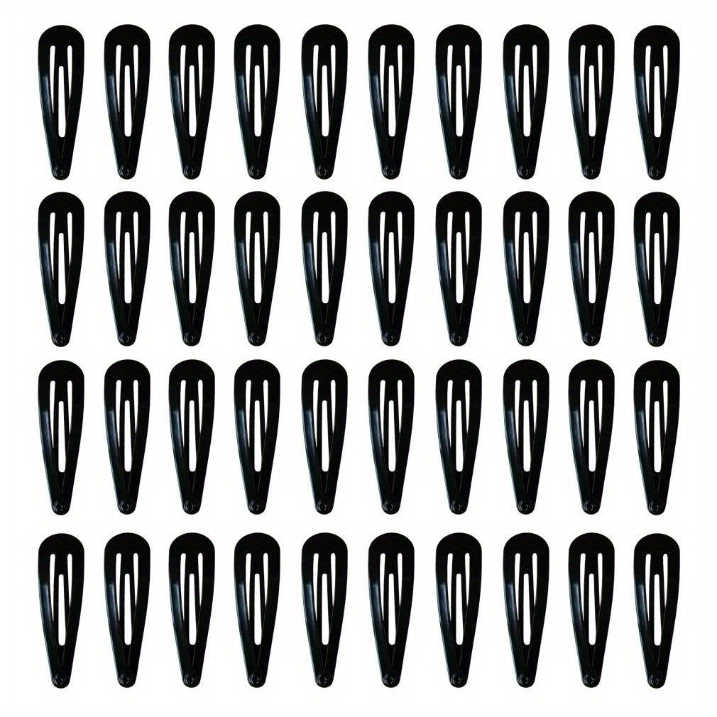 40 Pcs Metal Snap Side Clip Barrettes for Women Hair Accessories